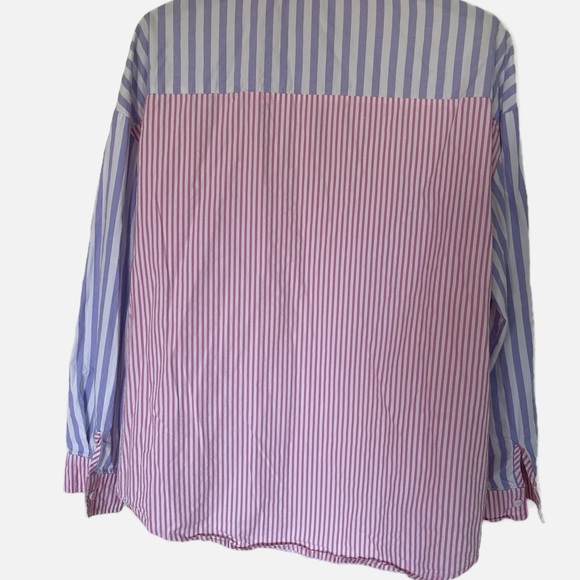 Source Unknown Pink and Blue Striped Button-Down Shirt - Picture 5 of 7
